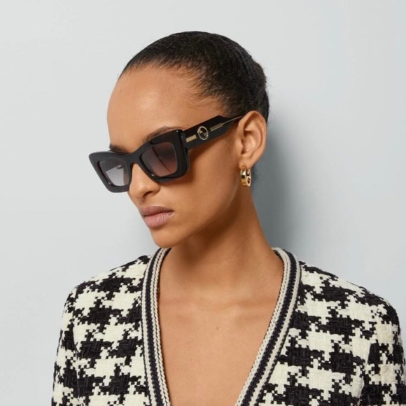 NEW GG1552S 002 BUTTERFLY HAVANA BROWN WOMEN SUNGLASSES GUCCI - Picture 3 of 12